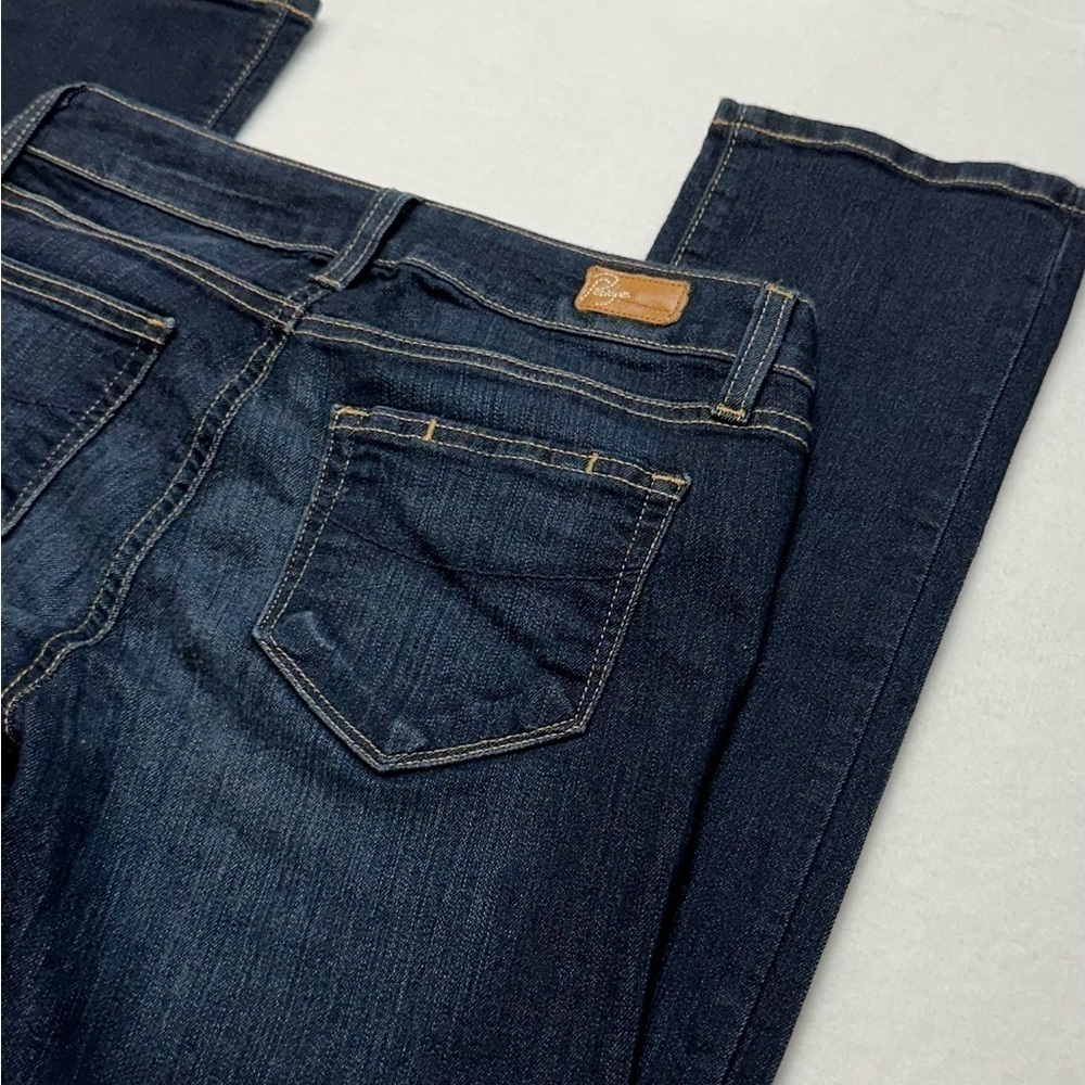 Paige Women’s Skyline Low-rise Dark Wash Jeans, Size 25 (26x33), Made in USA - Picture 4 of 14